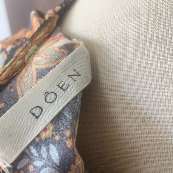 Noir Narcissus Floral Printed Cotton Long Maxi Gown Dress - Picture 5 of 9